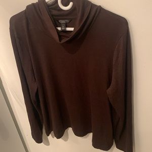 Ultra Soft Banana Republic Luxe Spun Chocolate Brown Turtleneck sweater SZ XL